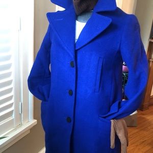 Club Monaco Royal Blue Pea Coat sz XS